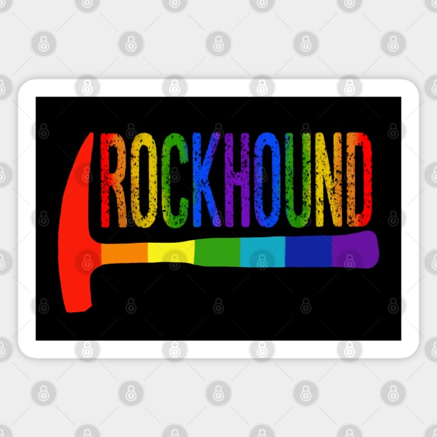 Rainbow Rockhound Rock Pick Geology Hammer Rockhounding Magnet by Laura Rucker